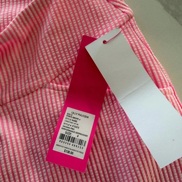Lilly Pulitzer Bright Pink & White Striped Pants - Picture 4 of 4
